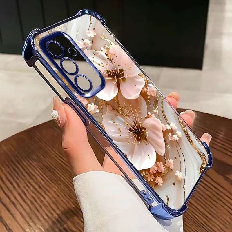 Samsung Galaxy S24 - Coque de téléphone transparente à motif
