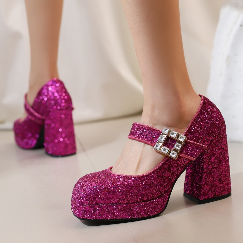 Luxury Lifestyle - Chaussures Mary Jane à talons carrés