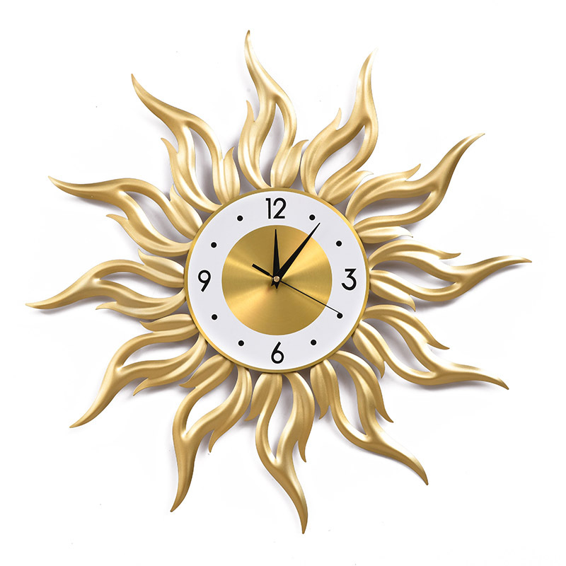Luxury Lifestyle Living - Horloge murale dorée nordique, grande horloge