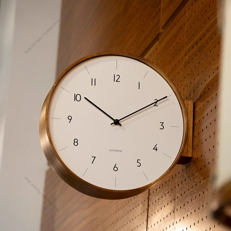 Luxury Lifestyle Living - Horloge murale Double face en bois