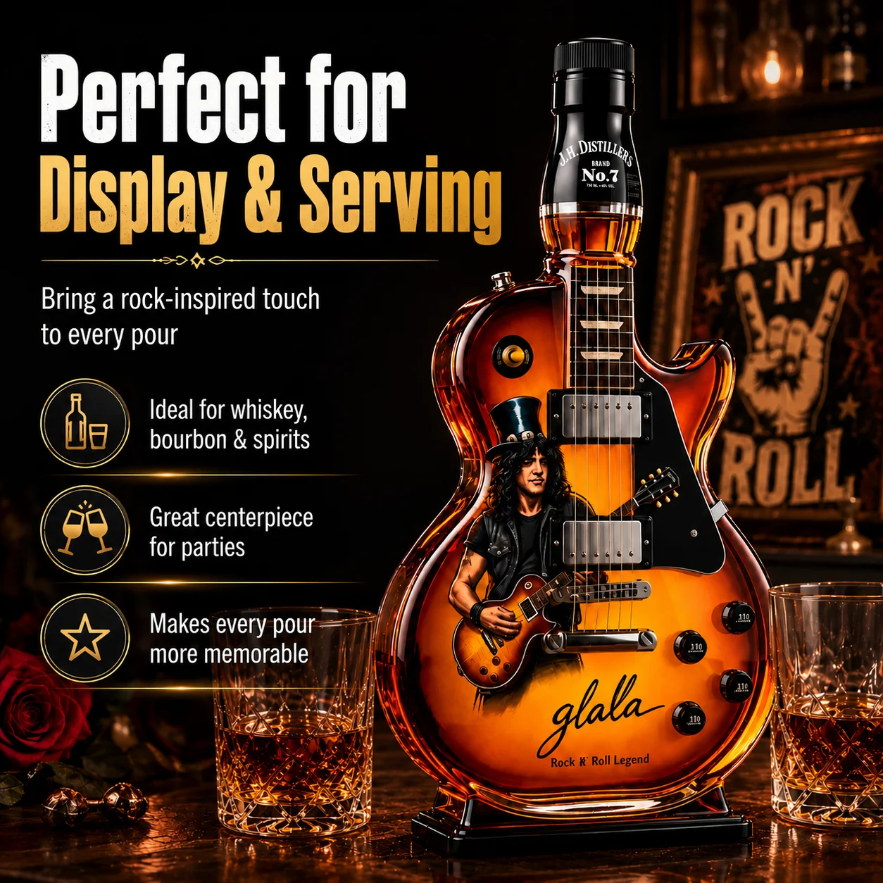 Glass Decanter Whiskey - Carafe à whisky en forme de